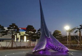 城市水滴景觀雕塑，網格燈光雕塑，鏤空效果