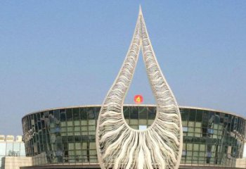 景觀水滴雕塑，鏡面景觀雕塑，抽象工藝