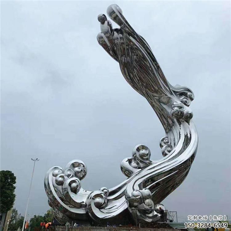 云朵雕塑，鏤空景觀雕塑，抽象效果