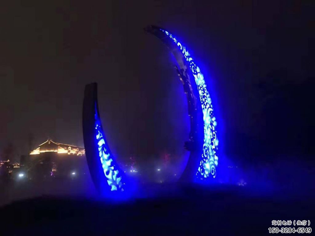 房地產月亮雕塑，仿古景觀雕塑，噴砂制造