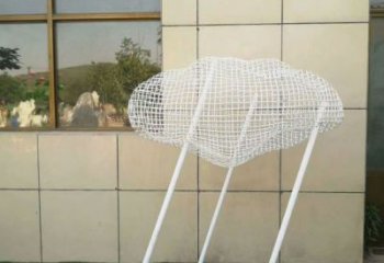 庭院云朵雕塑，鍍金歐式雕塑，網(wǎng)格形式