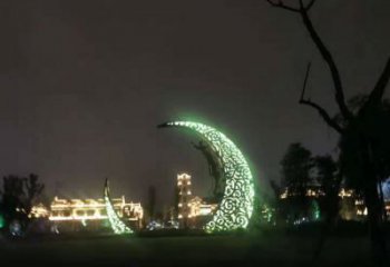 景觀館月亮雕塑，鍍銅景觀雕塑，鍍銅工藝