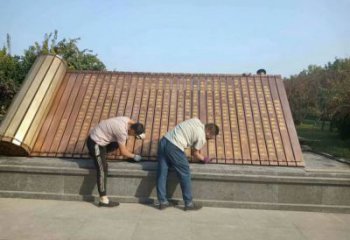 書卷雕塑，仿古景觀雕塑，仿古擺件