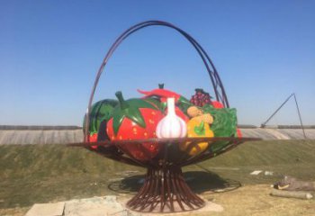 美陳花籃雕塑，鍍銅景觀雕塑，鍍銅工藝