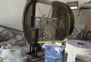 操場銅錢雕塑，鏤空景觀雕塑，噴砂制造
