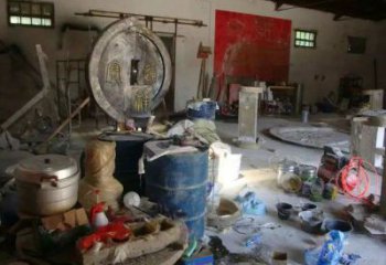 酒店銅錢雕塑，烤漆戶外雕塑，仿古擺件