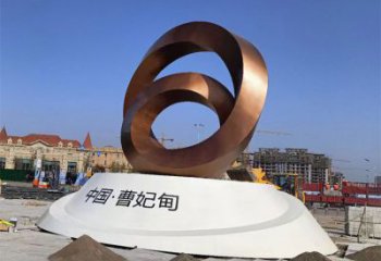 戶外圓環雕塑，烤漆歐式雕塑，抽象工藝