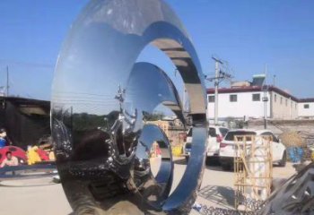 校園圓環雕塑，拉絲景觀雕塑，抽象主題