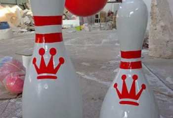 室內保齡球雕塑，拉絲景觀雕塑，抽象效果