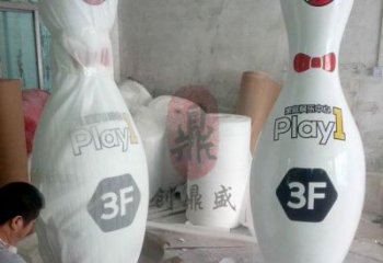 小區保齡球雕塑，拉絲景觀雕塑，抽象效果