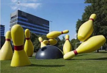 戶外保齡球雕塑廠家，公園歐式雕塑，烤漆工藝雕塑