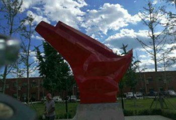 街頭旗幟雕塑，烤漆工藝，廣場公園擺放