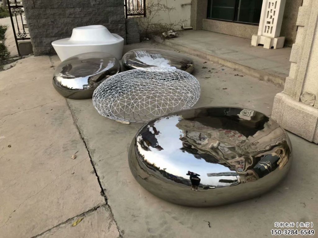 校園坐凳雕塑，拉絲景觀雕塑，抽象主題