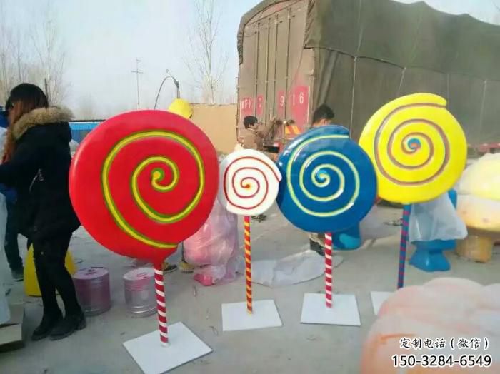 酒店糖果雕塑 景觀美陳小品 現(xiàn)代雕塑