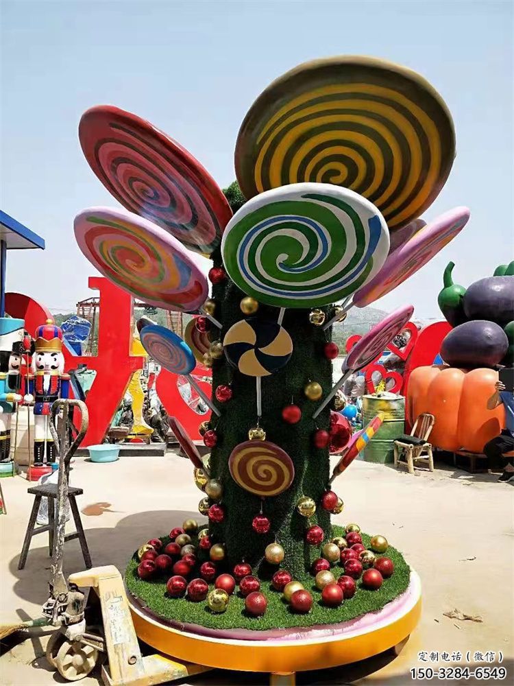 仿古棒棒糖雕塑 騰飛草地小品 房地產(chǎn)雕塑