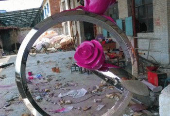 步行街戒指雕塑 游樂場景觀小品 鑄造雕塑