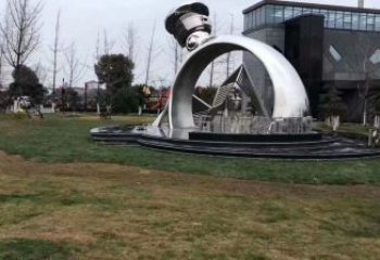 商業街戒指雕塑 烤漆擺件 彩繪雕塑