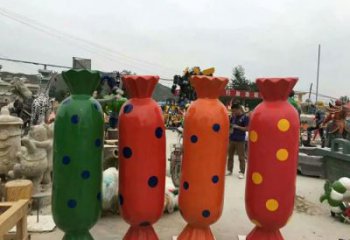 戶(hù)外糖果雕塑 噴漆景觀小品 燈光雕塑