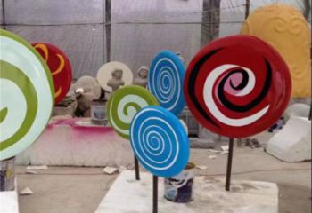 庭院糖果雕塑 公園草地小品 鍛造雕塑