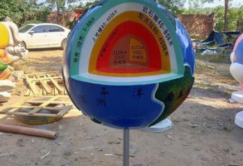 商業街地球雕塑 烤漆擺件 彩繪雕塑