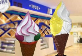 創(chuàng)意雪糕雕塑 啞光景觀小品 公園雕塑