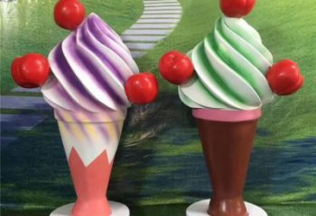 鍛造雪糕雕塑 懸空餐飲店小品 戶外雕塑