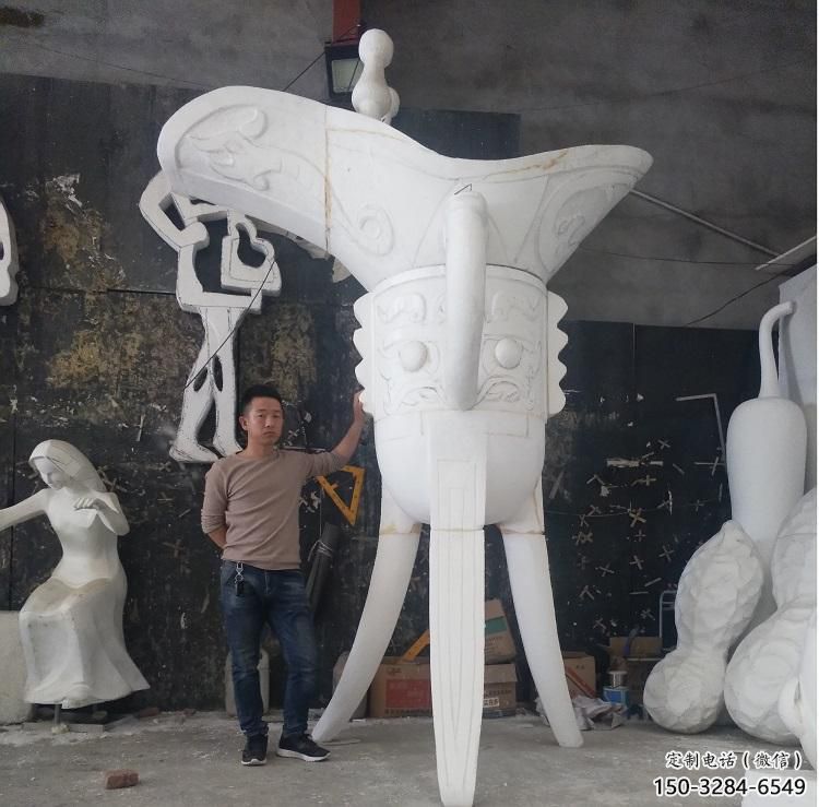 烤漆杯子雕塑 鋼管景觀小品 室內(nèi)雕塑