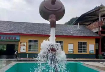 古銅色水壺雕塑供應商 大型城市雕塑 商業(yè)街擺件