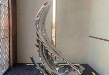 抽象羽毛雕塑 啞光景觀小品 室內(nèi)雕塑