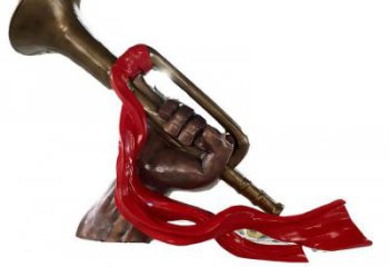 優選大型號角雕塑 創意黨建雕塑 仿真擺件