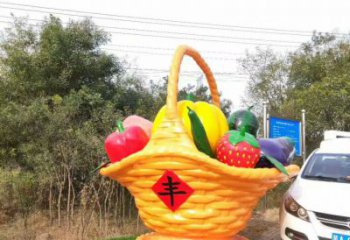 景觀場(chǎng)果籃雕塑 仿真景觀小品 景觀雕塑
