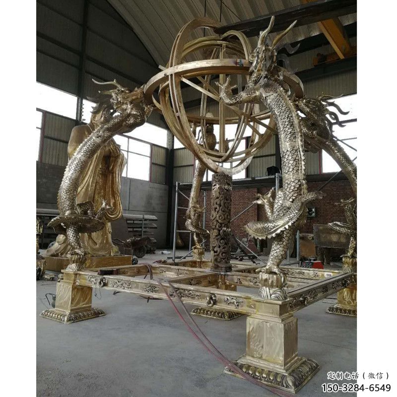 公園地動(dòng)儀雕塑，噴砂發(fā)光雕塑，鍛造工藝