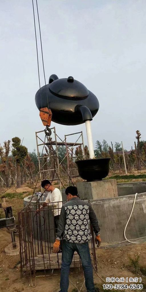 電鍍懸壺雕塑 噴水園林擺件 政府雕塑