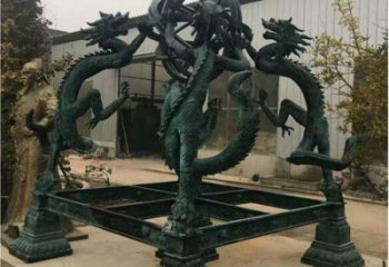 大型地動儀雕塑，鍍銅景觀雕塑，鏡面工藝