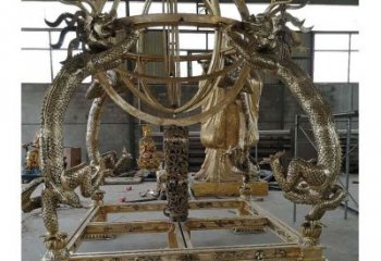 農(nóng)村地動儀雕塑，鏤空景觀雕塑，抽象效果