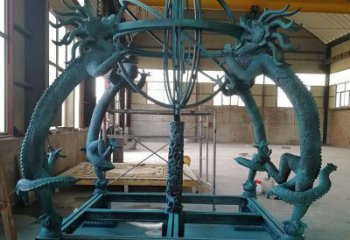 園林地動儀雕塑，噴漆景觀雕塑，烤漆形式