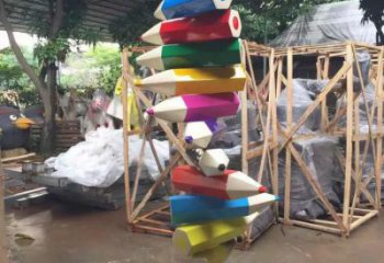 大型商場鉛筆雕塑 仿真景觀擺件 鏡面雕塑