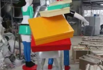包包雕塑 拉絲景觀小品 步行街雕塑