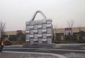 鏡面包包雕塑 烤漆大型擺件 博物館雕塑