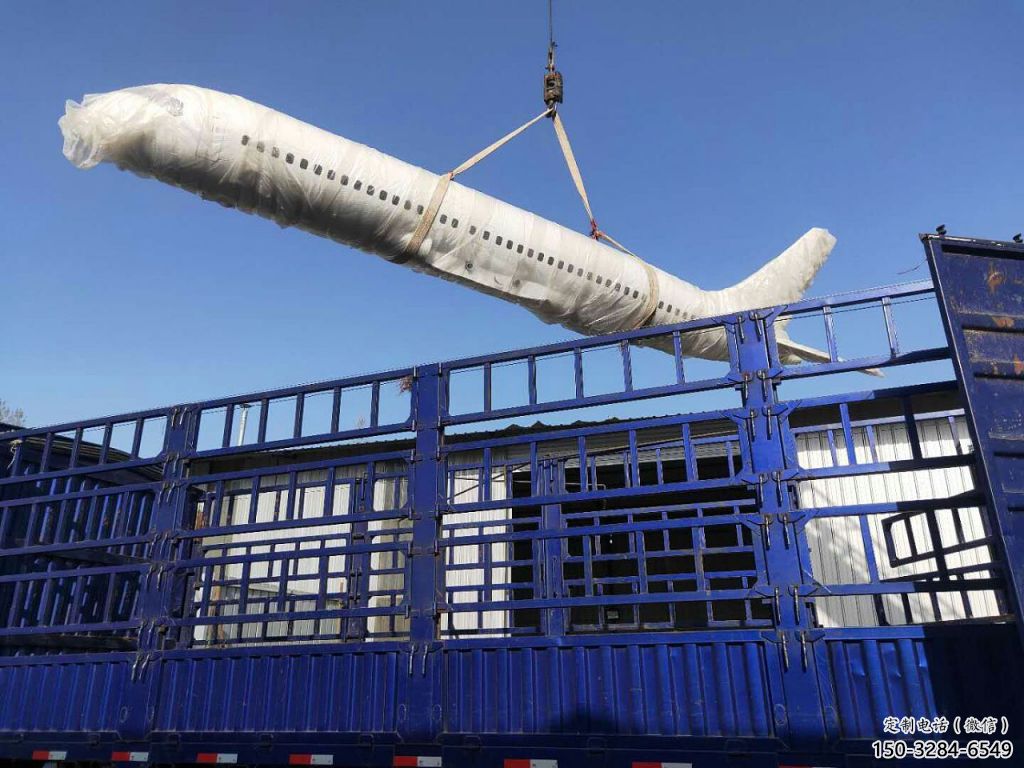 部隊飛機(jī)雕塑 景觀美陳小品 噴漆雕塑