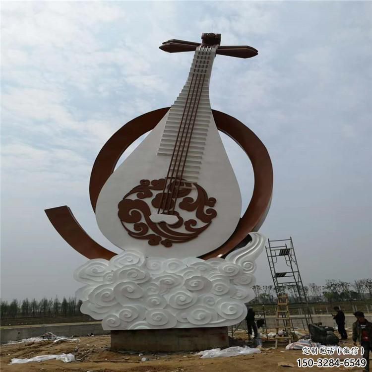 吉他雕塑 歐式步行街小品 大型商場雕塑