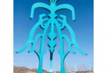 街頭漢字雕塑 大型別墅區(qū)擺件 鋼管雕塑