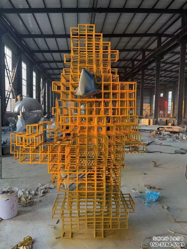 水景積木雕塑 彩繪剪紙小品 現(xiàn)代雕塑