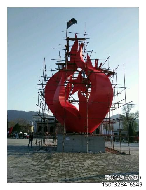 大門口火炬雕塑 發(fā)光公園小品 仿真雕塑