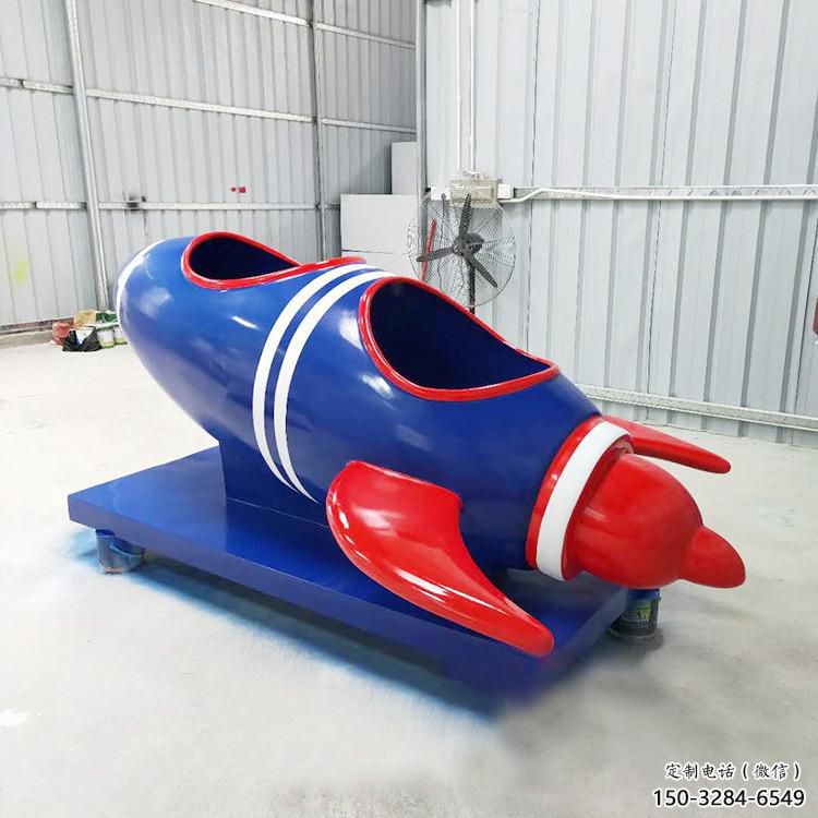 街頭火箭雕塑 大型別墅區擺件 鋼管雕塑