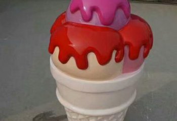 大型冰激凌雕塑 歐式步行街擺件 彩繪雕塑