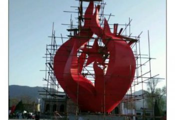 大門口火炬雕塑 發光公園小品 仿真雕塑