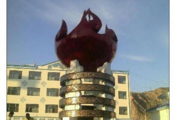 戶外火炬雕塑 噴漆景觀小品 燈光雕塑