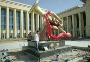 園林軍號(hào)雕塑 田間彩繪雕塑 仿真擺件