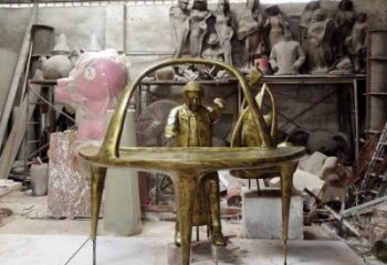 房地產(chǎn)鋼琴雕塑 剪影景觀擺件 鍛造雕塑